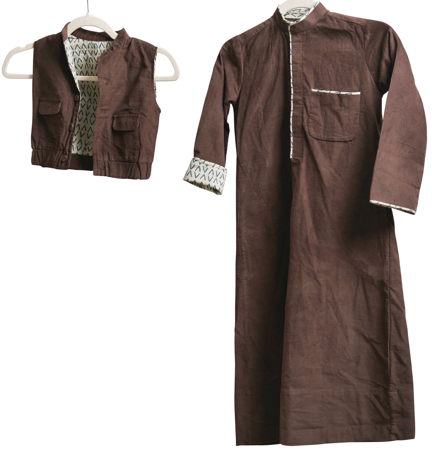 Brown Dishdasha and Vest