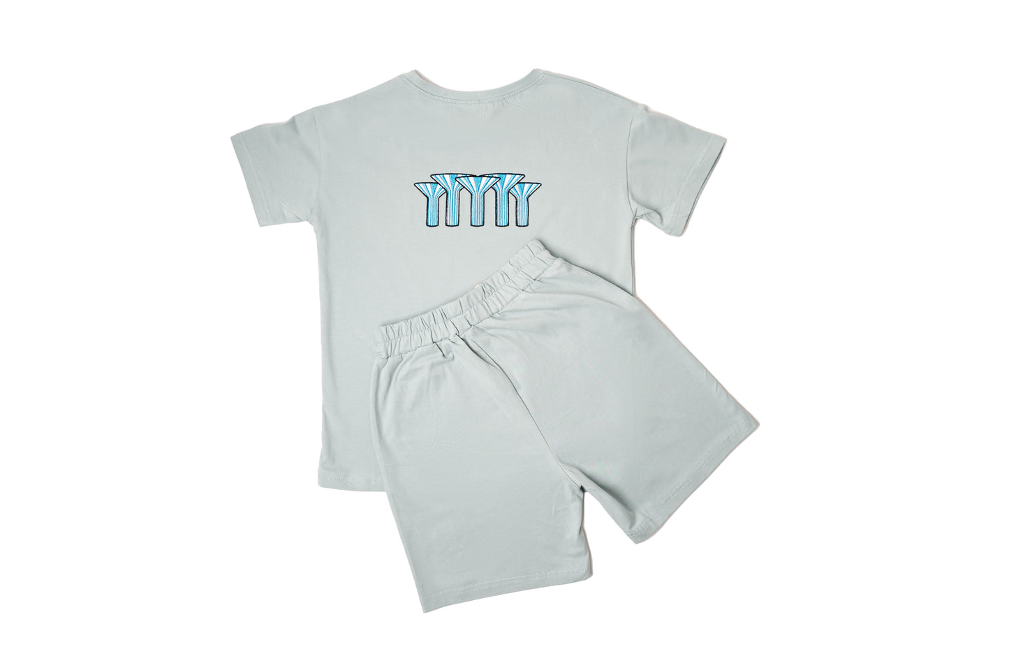 Abraaj Light Blue Short Sleeve Set