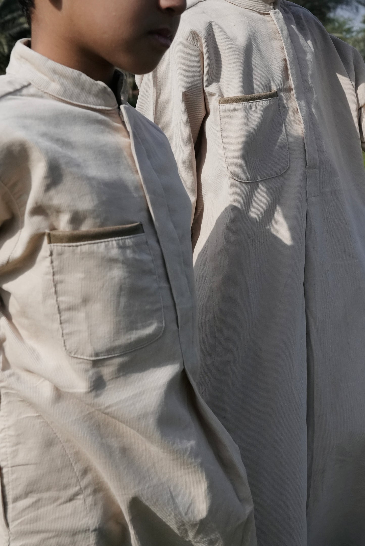 Beige Corduroy Dishdasha