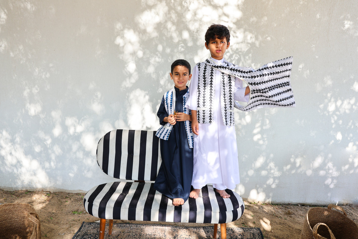 Black & white Vest and Messenger bag