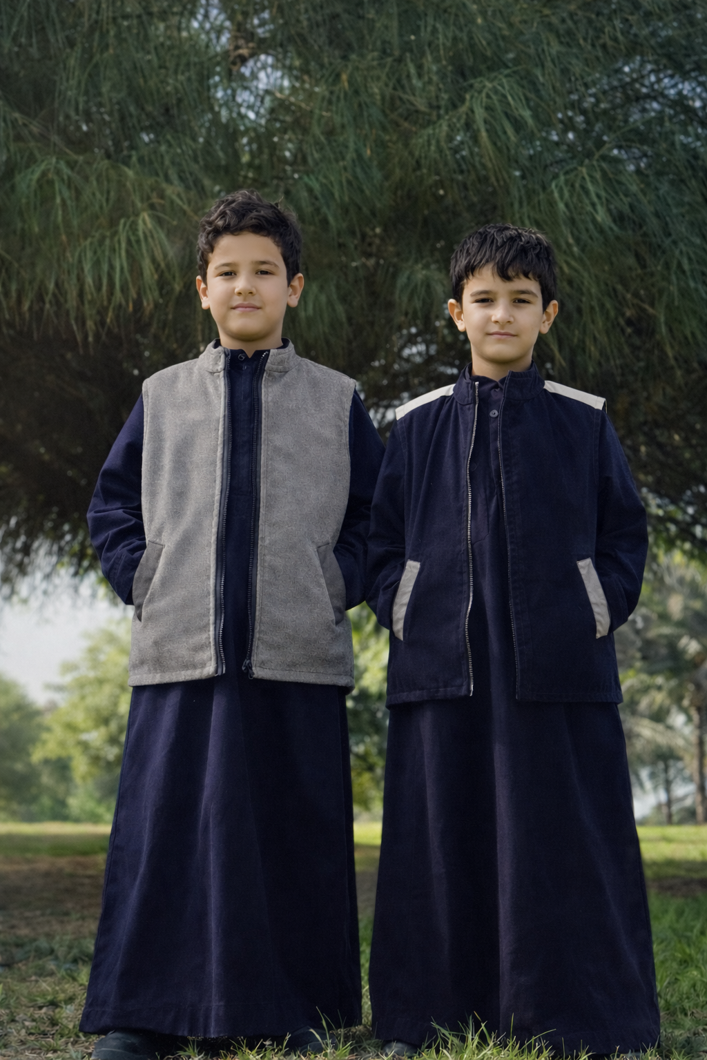 Navy Corduroy Dishdasha Only