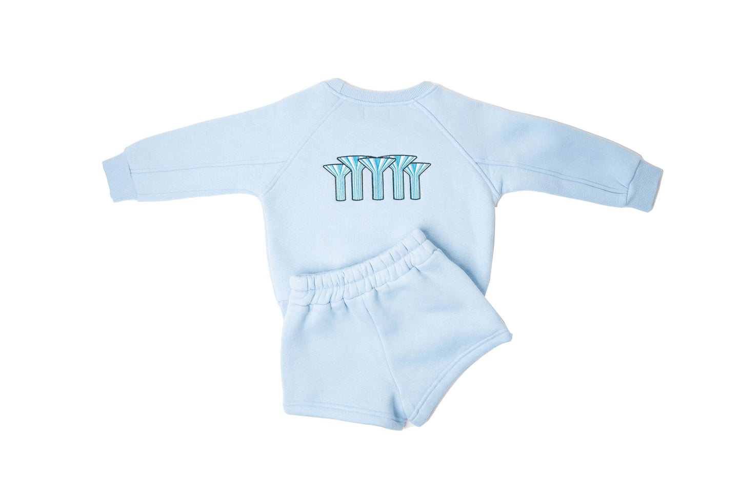 Abraaj Baby Blue Sweater Set