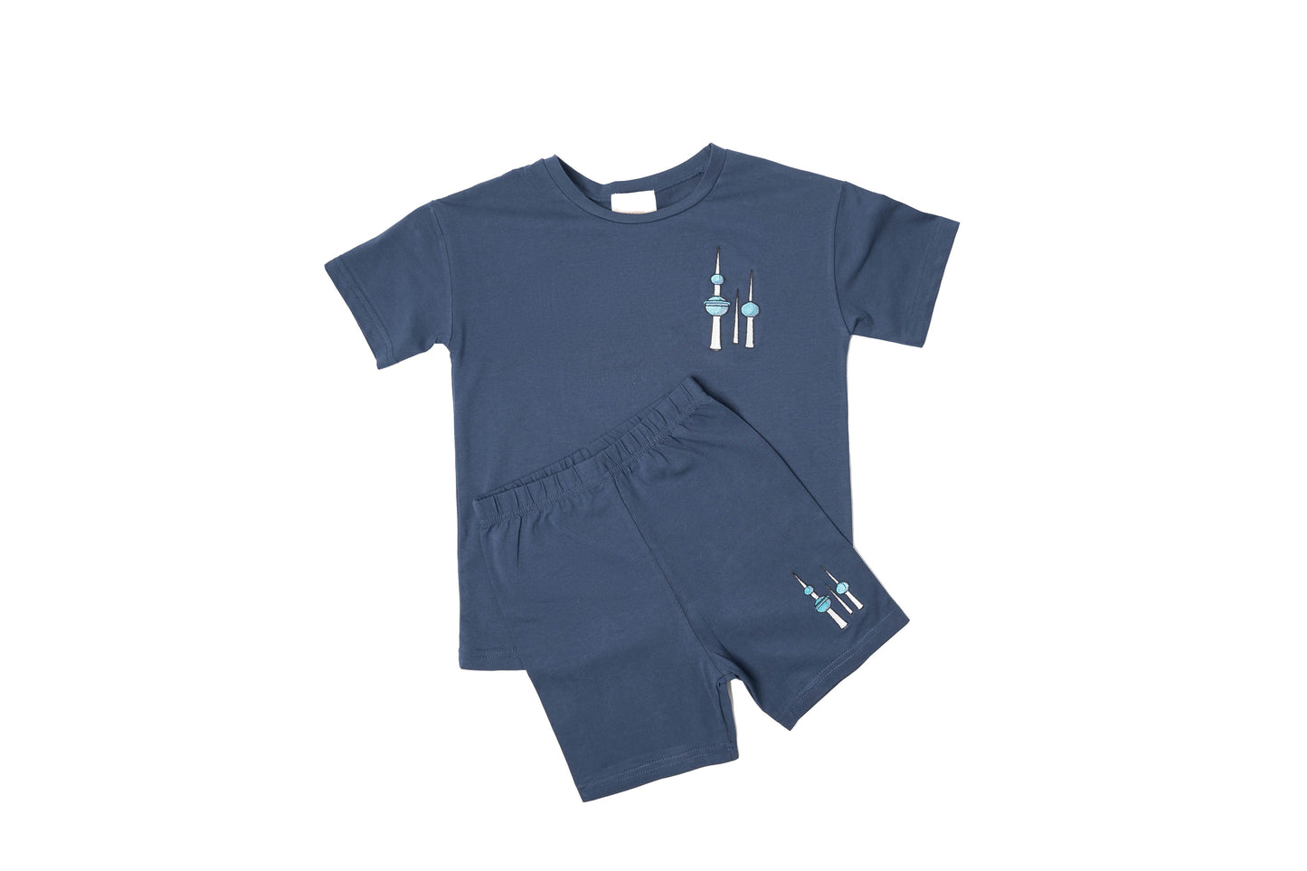 Baiza Navy Blue Shirt Sleeve Set