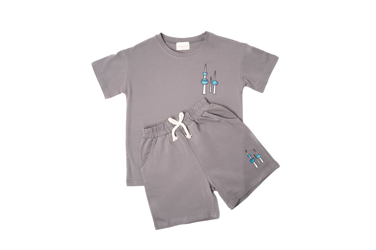 Kuwait Skyline Grey Short sleeve set